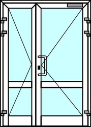 Теплые алюминиевые двери из профиля Алютех серии ALT W72